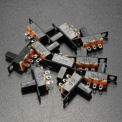 ExcLent 10 Stücke Schwarz Mini Größe Spdt Schiebeschalter Auf-Aus 100 V 2A Diy Material ExcLent 10 Stücke Schwarz Mini Größe Spdt Schiebeschalter Auf-Aus 100 V 2A Diy Material von ExcLent