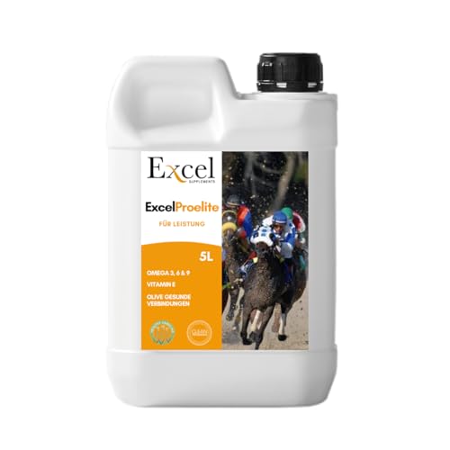 Excel SUPPLEMENTS Europe Excel ProElite | Öl für Pferde| Entzündungshemmend| Antioxidantien| Natürlich entzündungshemmend| Muskelentwicklung (5 Liter) von Excel SUPPLEMENTS