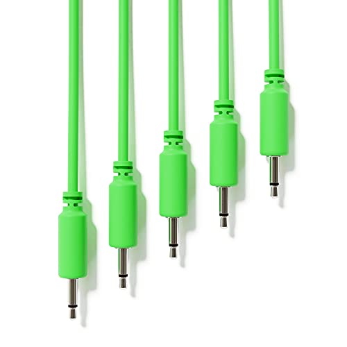 ExcelValley - 5-Pack - Mono Modular Patchkabel - TS 3,5mm 1/8" Eurorack Synthesizer [Grün | 60 cm - 23,62"] von ExcelValley