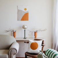 Wüste Moderne Kunst - Sonnen Wandbehang Textile Wand Kleines Raum Dekor Wohnung Boho Übergangs von ExcellQuiltCo