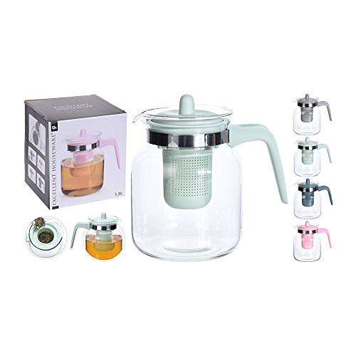 EXCELLENT HOUSEWARE 76320 Teekanne aus Glas, transparent, 1,5 l von Excellent Houseware