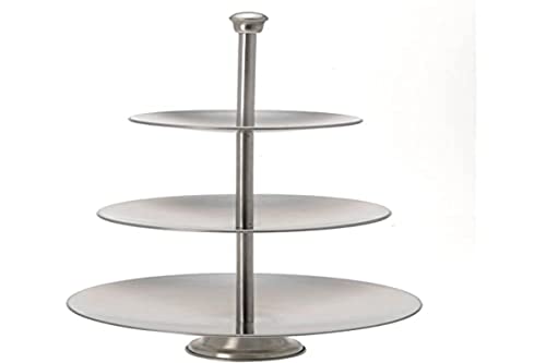 Etagere aus rostfreiem Stahl, 3 TLG., für Kuchen, Torten, Früchte ... von Excellent Houseware