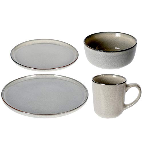 Excellent Houseware Geschirr-Set für 4 Personen, braun - EH, Farbe:braun von Excellent Houseware