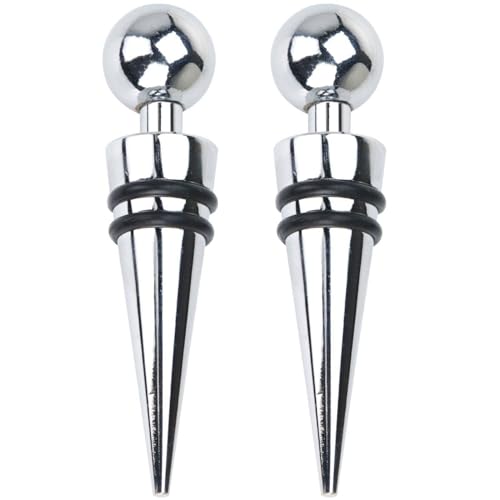 Excellent Houseware Mehrweg-Weinkorken, Metall, 2er-Set Excellent Houseware Mehrweg-Weinkorken, Metall, 2er-Set von Excellent Houseware