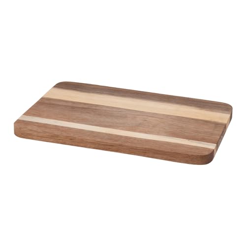Excellent Houseware Schneidebrett 22x14cm Holz Akazie rechteckig - Frühstücksbrettchen aus Akazienholz - Brettchen für Brotzeit Vesper Frühstück oder Abendbrot - Natur Braun von Excellent Houseware