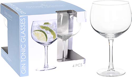 Set von 4x 650 ml Gin Tonic Ballon-Cocktail-Mixer-Gläsern von Difuzed