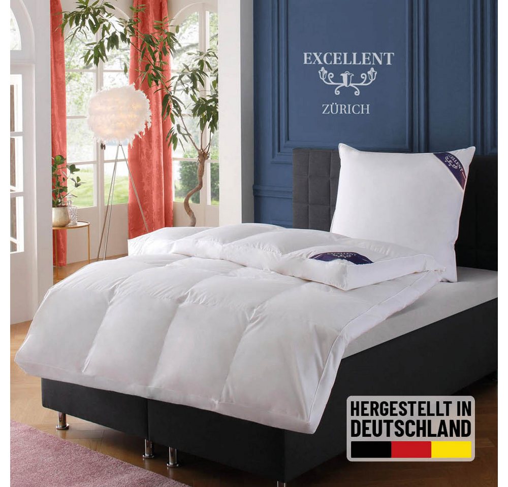 Excellent Daunenbettdecke Zürich, Bettdecken für Sommer und Winter, Decke, Füllung: 100% Daunen, Bezug: 100% Baumwolle, Bettdecke 135x200 cm, 155x220cm und weitere Größen, Made in Germany Excellent Daunenbettdecke Zürich, Bettdecken für Sommer und Winter, Decke, Füllung: 100% Daunen, Bezug: 100% Baumwolle, Bettdecke 135x200 cm, 155x220cm und weitere Größen, Made in Germany von Excellent