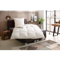 Älgdröm Daunenbettdecke + 3-Kammer-Kopfkissen "Lasse, Bettdecke 135x200 cm, 155x220 cm, Made in Green" 2-tlg., Set mit Kissen 40X80 cm, 80x80 cm, allergikerfreundlich von Älgdröm