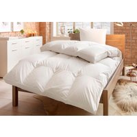 Älgdröm Daunenbettdecke + 3-Kammer-Kopfkissen "Lasse, Bettdecke 135x200 cm, 155x220 cm, Made in Green" 2-tlg., Set mit Kissen 40X80 cm, 80x80 cm, allergikerfreundlich von Älgdröm