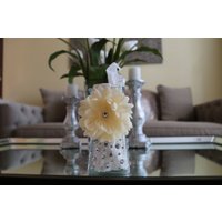 Creme Rosenblüte Gewebe Vase von ExcelntsEffects