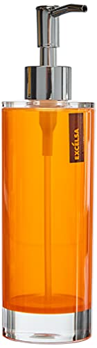 Excelsa Linea Bagno Seifenspender 300ml in orange, Polystyrol, 6.5 x 6.5 x 22 cm von Excelsa