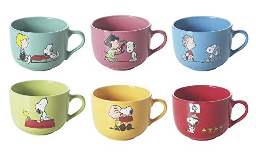 Brunch Time Cappuccinotasse 6 tlg. Set Jumbo Snoopy von Excelsa