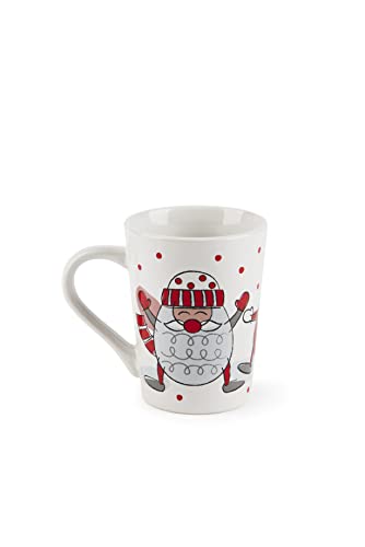 Excelsa, Set 4 Becher Snowman, 38 Cl.38, Steingut von Excelsa
