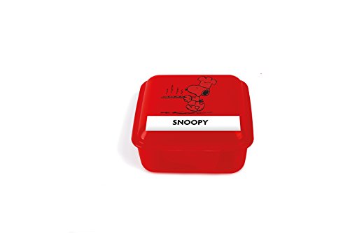Excelsa 61731 Aufbewahrungsbox Snoopy, Kunststoff, rot von Excelsa