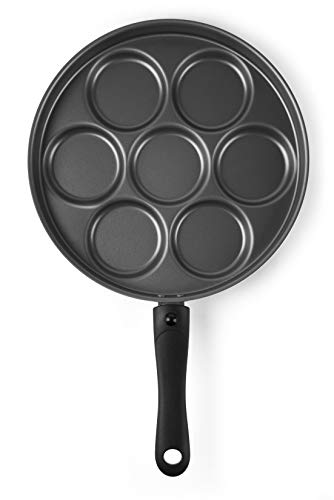 Excelsa Scheibe Cook Pfanne, 7 Fächer, für Pfannkuchen/Crepes, Durchmesser: 28 cm, Aluminium von Excelsa