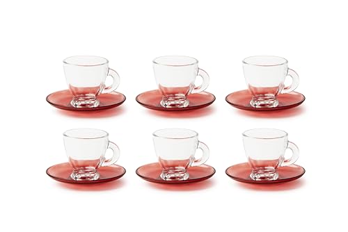 Excelsa 65358 Set mit 6 Kaffeetassen, Glas von Excelsa