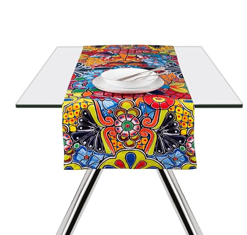 Excelsa Acapulco Tischläufer, 100 % Baumwolle, 50 x 160 cm, Mehrfarbig von Excelsa