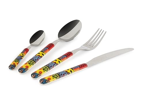 Excelsa Afrika Besteck-Set, 24-teilig, Edelstahl, Griff aus Kunststoff von Excelsa