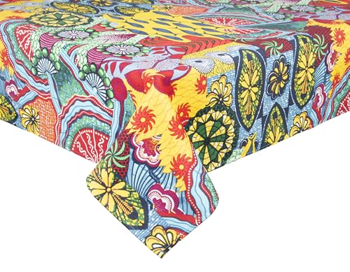 Excelsa Afrika Rechteckige Tischdecke, 70% Baumwolle, 30% Polyester, 140 x 180 cm, maschinenwaschbar von Excelsa