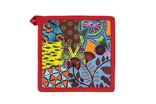 Excelsa Afrika Topflappen, 20 x 20 cm, Futter 100% Baumwolle, Füllung aus Polyester von Excelsa