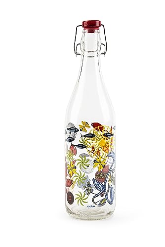 Excelsa Afrika Wasserflasche, 1 Liter, Glas, mit Dichtung von Excelsa