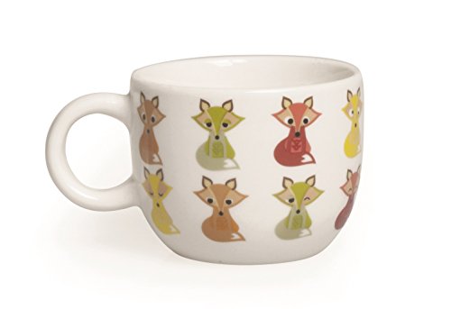 Excelsa Animals Tasse Kaffee, 70 ml, Porzellan, Weiß Fuchs 6.3x6.3x4.8 cm Weiß/bunt von Excelsa