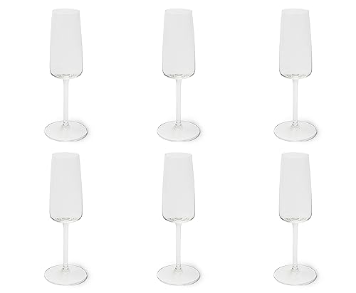 Excelsa Barolo Set mit 6 transparenten Gläsern, mundgeblasenes Glas, Fassungsvermögen 210 ml. von Excelsa