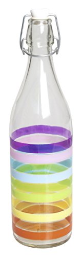 Excelsa Chic & Choc Flasche 1 Liter, Glas, Mehrfarbig, 8 x 8 x 32 cm von Excelsa