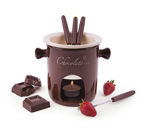 Excelsa Molecuisine Schokofondue 7 TLG. Set Chocolate Creme/braun von Excelsa