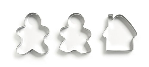 Excelsa Cookies Time Packung 3 Ausstechformen Family, Edelstahl, Silber, 16 x 21 x 2 cm von Excelsa