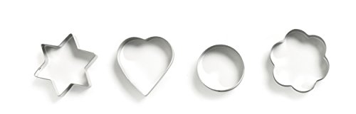 Excelsa Cookies Time Packung 4 Ausstechformen Fantasy, Edelstahl, Silber, 6 x 6 x 2 cm Excelsa Cookies Time Packung 4 Ausstechformen Fantasy, Edelstahl, Silber, 6 x 6 x 2 cm von Excelsa
