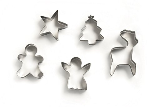 Excelsa Cookies Time Packung mit 5 Keksausstechern Weihnachten, Metall, Silber/schwarz, 16x21x2 cm, 5 Excelsa Cookies Time Packung mit 5 Keksausstechern Weihnachten, Metall, Silber/schwarz, 16x21x2 cm, 5 von Excelsa