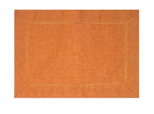 Excelsa Cottage Platzdeckchen, Baumwolle, 48 x 33 x 1 cm 48x33x1 cm Arancio von Excelsa