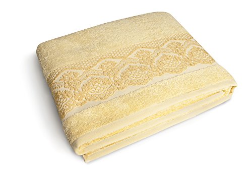 Excelsa Country Spa Duschtuch, Baumwolle, Stroh, 39 x 34 x 4 cm von Excelsa