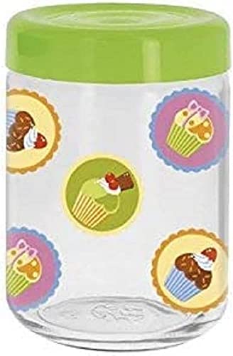 Excelsa Cup Cake Dose 0,8 Liter, Glas, durchsichtig, 10x10x14.5 cm von Excelsa