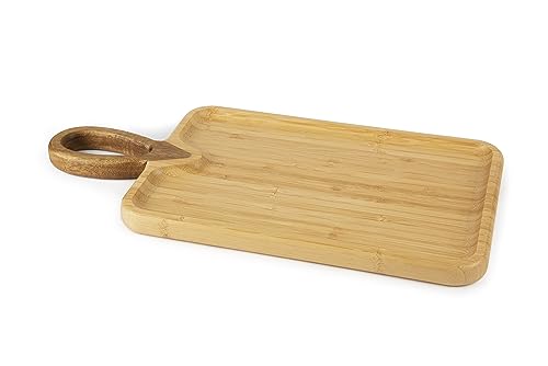 Excelsa Eco Living Schneidebrett/Tablett, rechteckig, Bambus und Akazie, 30 x 20 cm von Excelsa