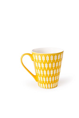 Excelsa Enjoy Mug, Porzellan, Grün, 10 x 10 x 8.5 cm 10 x 10 x 8.5 cm gelb von Excelsa