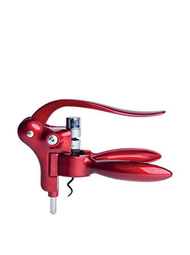 Excelsa Enoteque Korkenzieher mit Hebel Metallic, Kunststoff, Rot Metallic, 18.5 x 13.5 x 4 cm von Excelsa