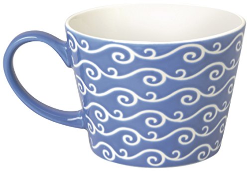 Excelsa Etnika Jumbo-Tasse aus Porzellan, 415 ml, 11 x 11 x 8 cm, Kobaltblau von Excelsa