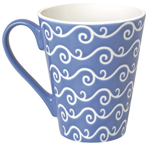 Excelsa Etnika Mug 275 ml, Porzellan, hellblau, 10.19 X 10.19 X 10 cm von Excelsa