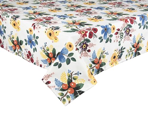 Excelsa Fiori Frida Tischdecke, rechteckig, 70% Baumwolle und 30% Polyester, 140 x 240 cm, Blumendekor von Excelsa