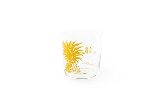 Excelsa Flore & Faune Trinkglas 8 x 8 x 9 cm gelb von Excelsa