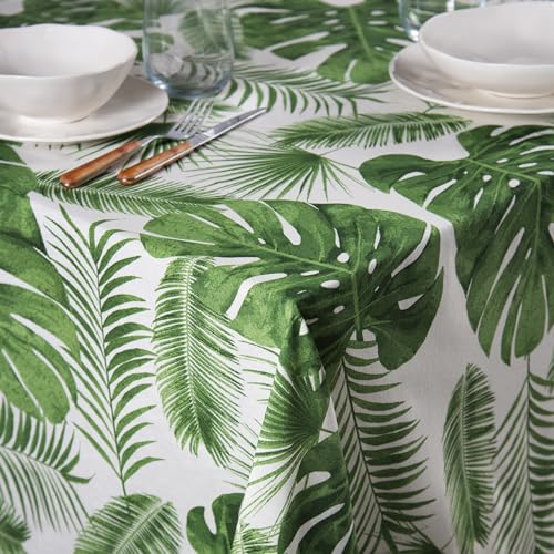 Excelsa Foliage Tischdecke, rechteckig, 140 x 240 cm, Baumwolle, Polyester, maschinenwaschbar von Excelsa