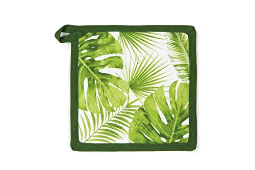 Excelsa Foliage Topflappen, 20 x 20 cm, Futter 100% Baumwolle, Füllung aus Polyester von Excelsa