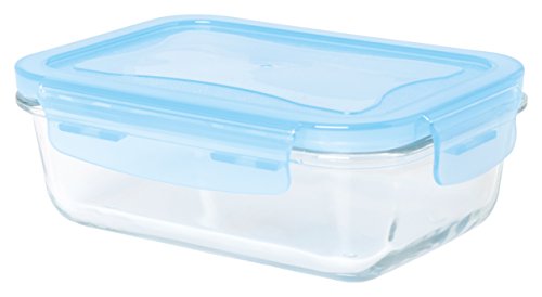 Excelsa Freshness Behälter, rechteckig, 1,7 l, Glas, hellblau, 23x17x9 cm von Excelsa