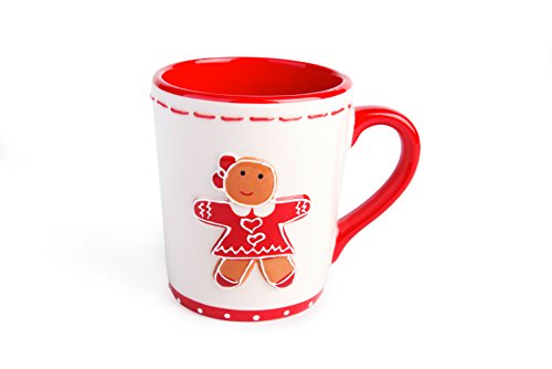Excelsa Ginger Boy & Girl Mug, Keramik, Weiß und Rot, 7 x 11.5 x 9.5 cm Excelsa Ginger Boy & Girl Mug, Keramik, Weiß und Rot, 7 x 11.5 x 9.5 cm von Excelsa