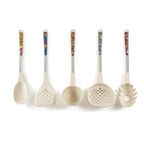Excelsa Gipsy Soul Set mit 5 Küchenutensilien aus Nylon und Edelstahl, Design mehrfarbig von Excelsa