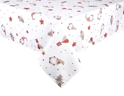 Excelsa Gnomo Rechteckige Tischdecke, 70% Baumwolle und 30% Polyester, 140 x 180 cm, Weihnachtsdekoration (Cm. 140 x 180) von Excelsa