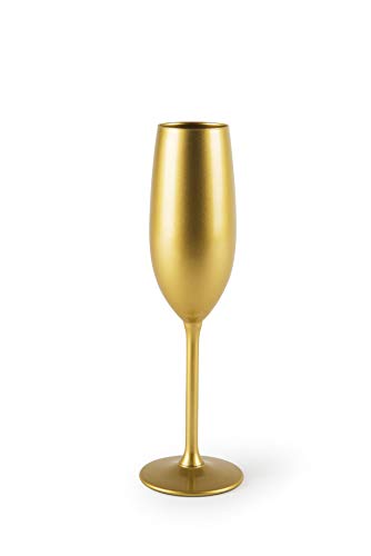 Excelsa Gold Set 6 Gläser Flute, Glas von Excelsa