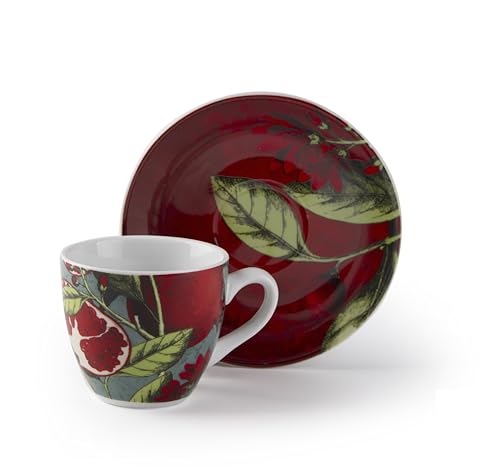 Excelsa Granada Set mit 6 Espressotassen, Porzellan, Fassungsvermögen 100 ml, mehrfarbig von Excelsa